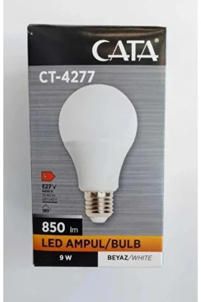 Cata CT 4277 Led Ampul 9W 6400K Beyaz Işık E27 Duy ürün görseli 1