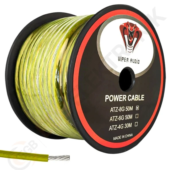 VİPER ATZ-8G Hoparlör Kablosu Silikon 8GA 50 Metre ürün görseli 1