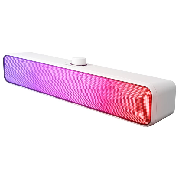Mikado MD-SBT31 Beyaz 5W*2 1200mAh BT,RGB,TF Card,Type-C ,USB Soundbar Speaker ürün görseli 1