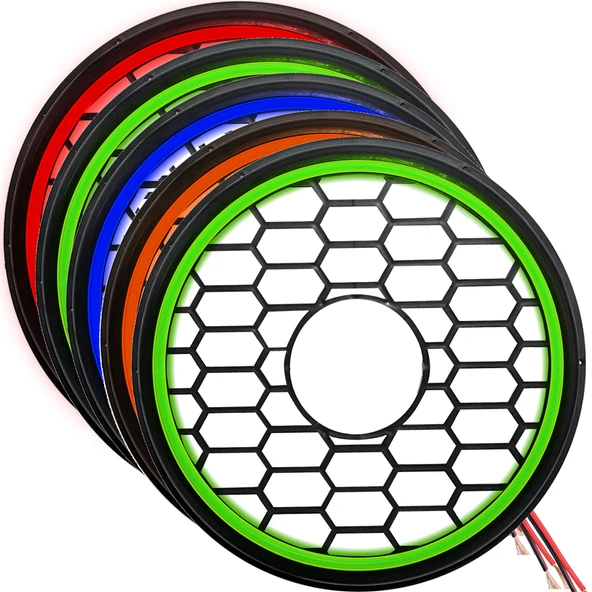 EGB Subwoofer Kapağı Çift Neon Ledli 30cm YEŞİL 1 Adet ürün görseli 1