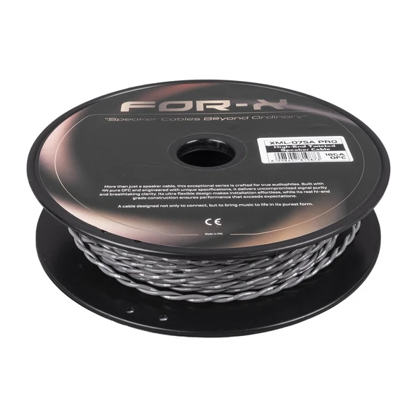 FOR-X XML-075A PRO 18GA OFC KABLO 50metre GRİ-SİYAH-BEYAZ ürün görseli 1