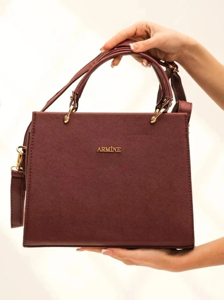 ARMİNE ÇANTA 355 BORDO - Resim 2