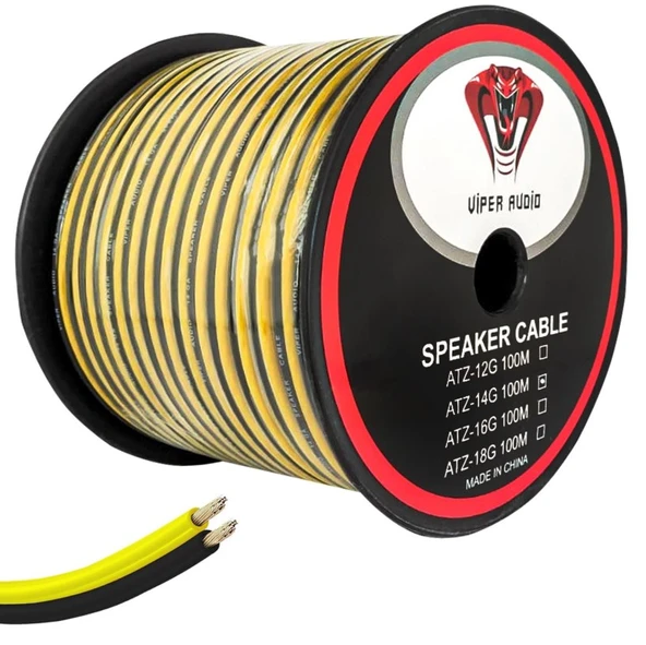 VİPER ATZ-14G Hoparlör Kablosu Silikon 14GA 100 Metre ürün görseli 1