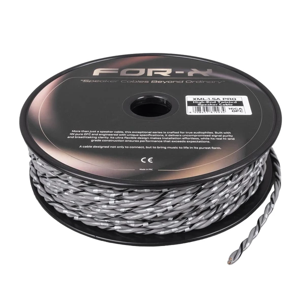 FOR-X XML-1.5A PRO 16GA OFC KABLO 50metre GRİ-SİYAH-BEYAZ ürün görseli 1