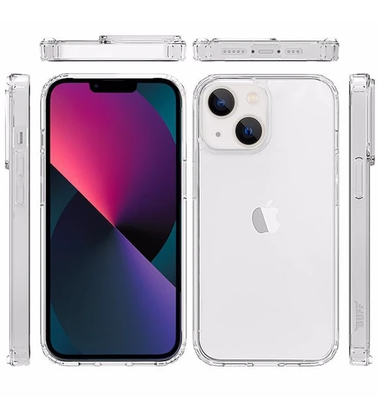 Abatech iPhone 13 Mini Şeffaf Telefon Kılıfı - Resim 4