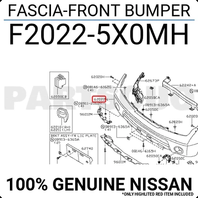 Nissan Navara 2010-2014 Ön Tampon (Oem No: F20225X0Mh) ürün görseli 1