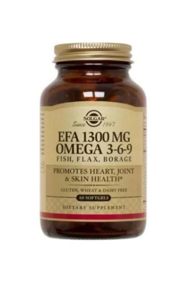 Solgar Omega 3-6-9 Efa Takviye 1300 Mg 60 Kapsül ürün görseli 1