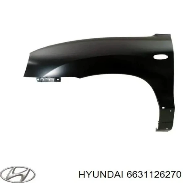 Hyundai Santa Fe 2000-2006 Ön Çamurluk Çıta Delikli Sol (Oem No: 6631126270) ürün görseli 1