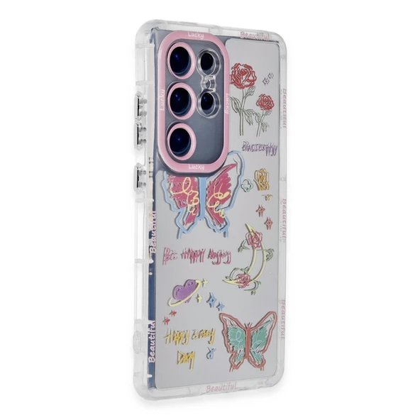 Samsung Galaxy S23 Ultra Uyumlu Kılıf Reflexion Desenli Kapak - Desen 8 ürün görseli 1