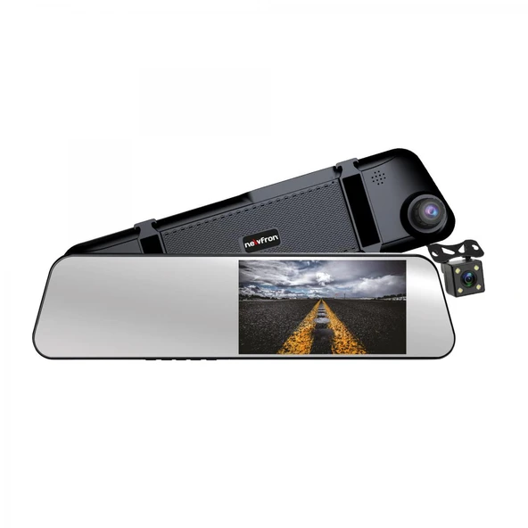 NEWFRON NF-HS13 DİKİZ AYNA MONİTÖR ÇİFT KAMERALI KAYITLI 5.5" DVR ürün görseli 1