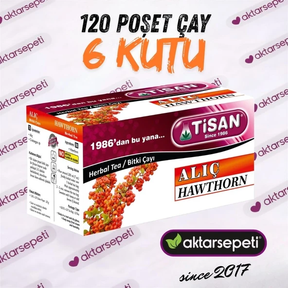 Tisan Alıç Çayı 6 Kutu 120 Poşet Çay ürün görseli 1