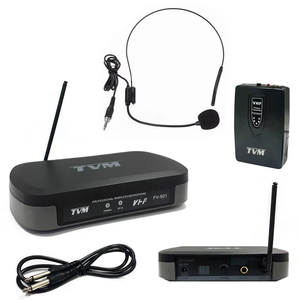 VHF KABLOSUZ MİKROFON 1 HEADSET TVM FV-501 ürün görseli 1