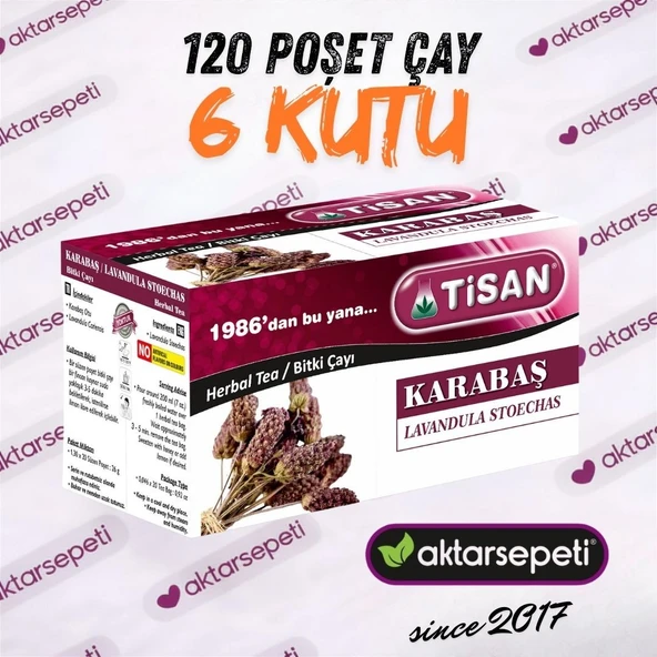 Tisan Karabaş Çayı 6 Kutu 120 Poşet Çay ürün görseli 1