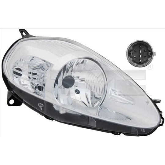 Fiat Punto 2008-2009 Grande Ön Far Elektrikli Motorlu Nikelaj Mor Soket Uyumlu Sağ (Oem No: 51840989) ürün görseli 1