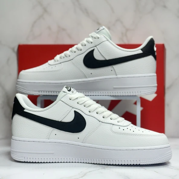 Nike Air Force 1 Low 07 White  Black - Resim 3