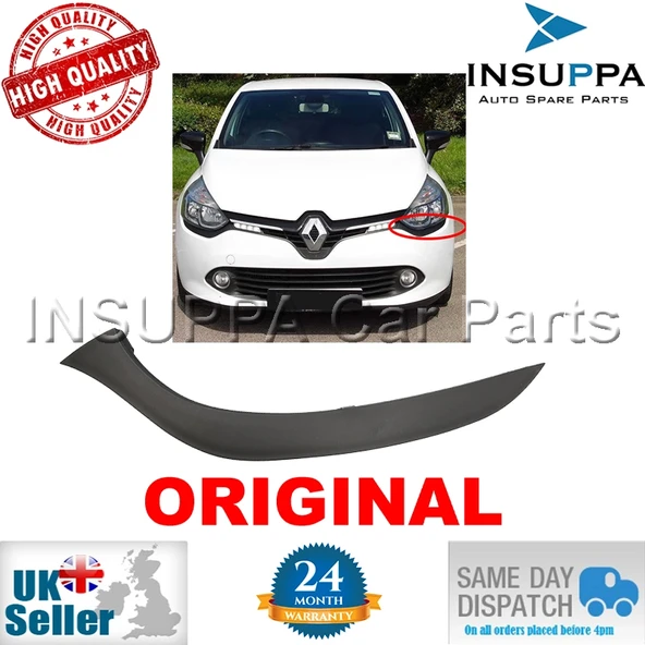 Renault Clio Ön Far Kaşı Set Hatchback  2012- (Oem No:  260E03800R) ürün görseli 1