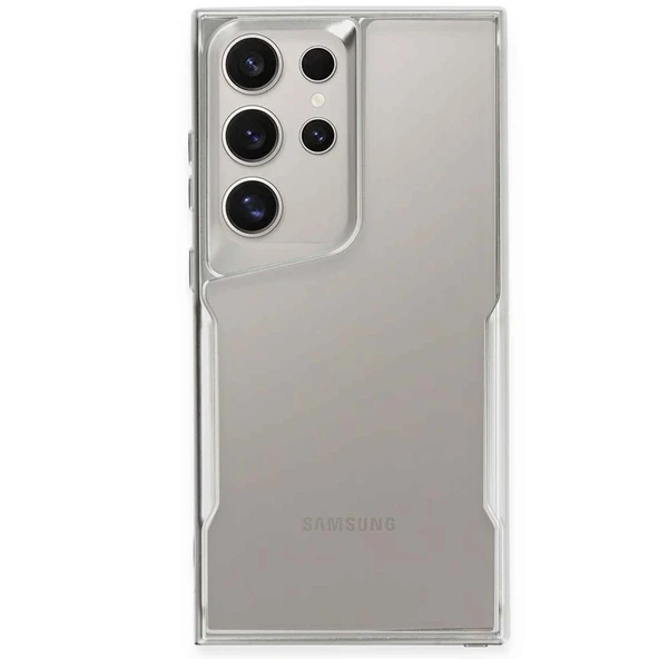 Samsung Galaxy S24 Ultra Uyumlu Kılıf Boyi Silikon Kapak - Gümüş ürün görseli 1