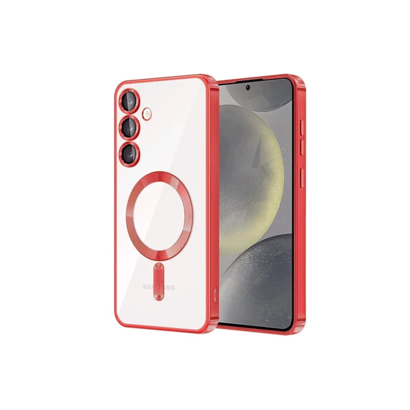 Samsung Galaxy S24 Plus Uyumlu Kılıf Kross Magneticsafe Kapak - Kırmızı ürün görseli 1