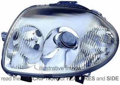 Renault Clio 1998-2001 Ön Far Çift Mercek Sol (Oem No: 7701045174) ürün görseli 1
