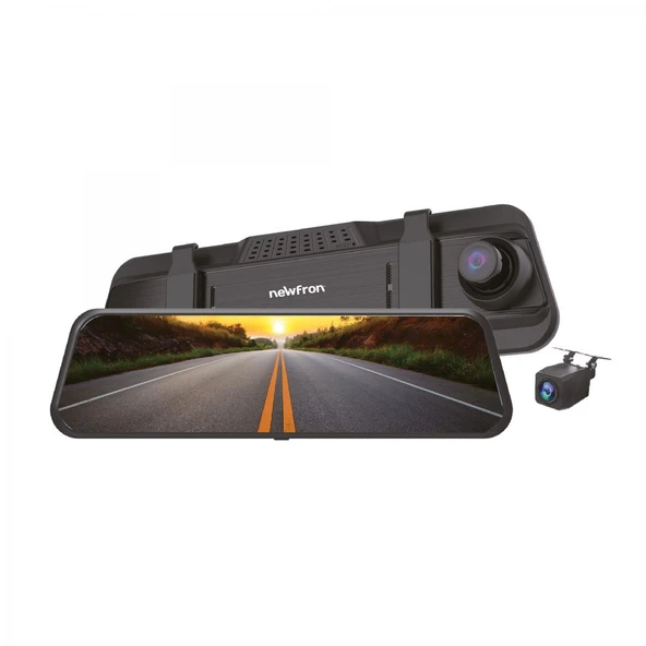 NEWFRON NF-HS15 DİKİZ AYNA MONİTÖR ÇİFT KAMERALI KAYITLI 9.6" ürün görseli 1