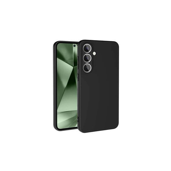 Samsung Galaxy S24 Fe Uyumlu Kılıf Nano İçi Kadife Silikon - Siyah ürün görseli 1