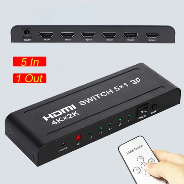 FULLY Hdmi Switch 5 Port G-539E ürün görseli 1