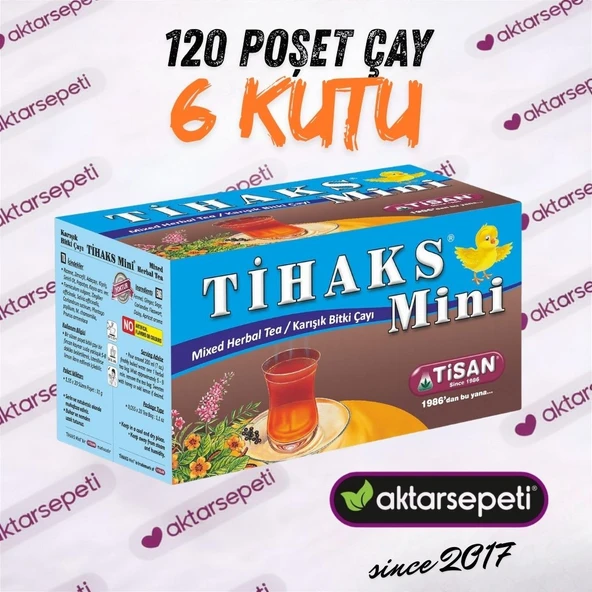 Tihaks Mini Çay Yumuşak Içimli Bitkisel Çay 120 Poşet Çay ürün görseli 1