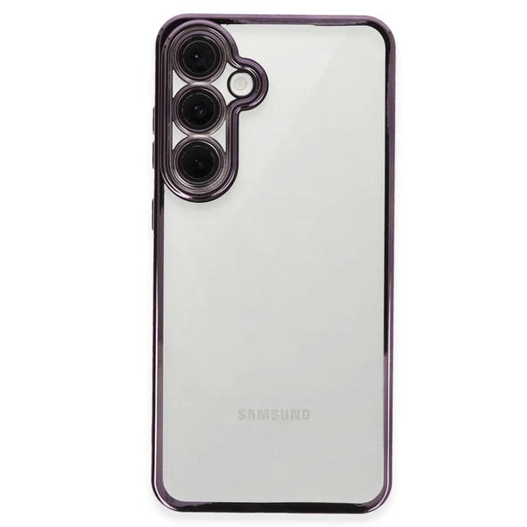 Samsung Galaxy S24 Fe Uyumlu Kılıf Kamera Korumalı Lensli Silikon - Mor ürün görseli 1