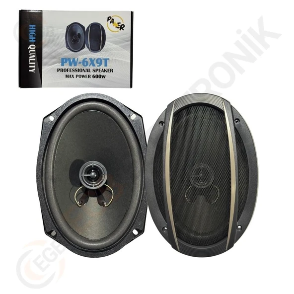 PAWER PW-6X9T Oval 600W Hoparlör Çift ürün görseli 1