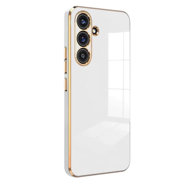 Samsung Galaxy S25 Uyumlu Kılıf Volet Silikon - Beyaz ürün görseli 1