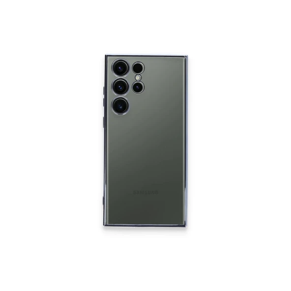 Samsung Galaxy S23 Ultra Uyumlu Kılıf Kamera Korumalı Lensli Silikon - Açık Mavi ürün görseli 1