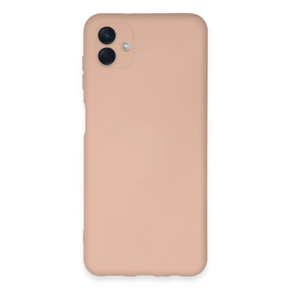 Samsung Galaxy A04e Uyumlu Kılıf Nano İçi Kadife Silikon - Pudra ürün görseli 1
