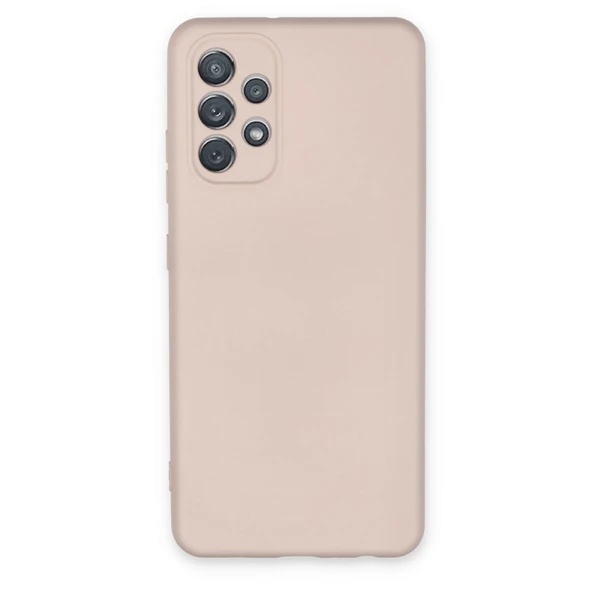 Samsung Galaxy A72 Uyumlu Kılıf Nano İçi Kadife Silikon - Pudra ürün görseli 1