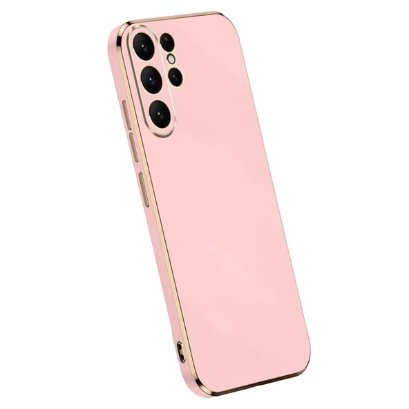 Samsung Galaxy S25 Ultra Uyumlu Kılıf Volet Silikon - Pembe ürün görseli 1