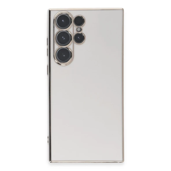 Samsung Galaxy S23 Ultra Uyumlu Kılıf Volet Silikon - Beyaz ürün görseli 1