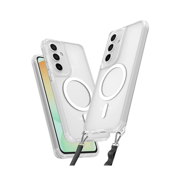 Samsung Galaxy S25 Uyumlu Kılıf Enka Magsafe Silikon Kılıf - Şeffaf ürün görseli 1