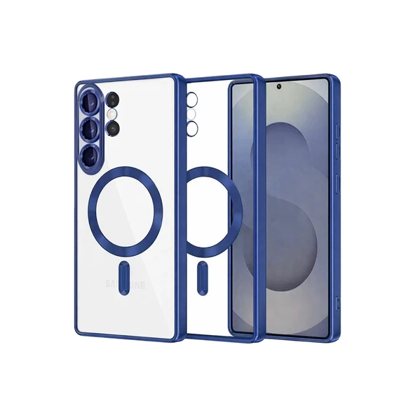 Samsung Galaxy S26 Ultra Uyumlu Kross Magneticsafe Kapak - Lacivert ürün görseli 1