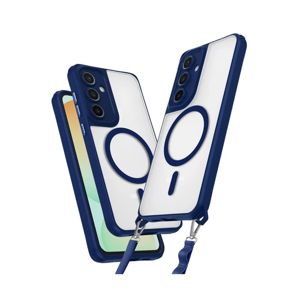 Samsung Galaxy S24 Fe Uyumlu Kılıf Enka Magsafe Silikon Kılıf - Lacivert ürün görseli 1