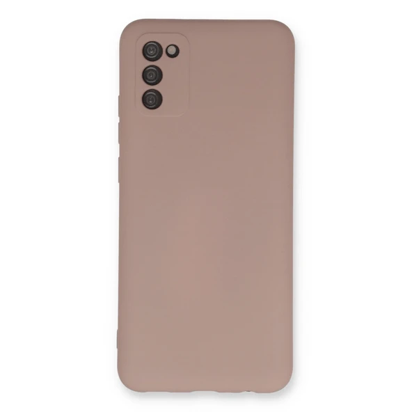 Samsung Galaxy A03s Uyumlu Kılıf Nano İçi Kadife Silikon - Pudra ürün görseli 1