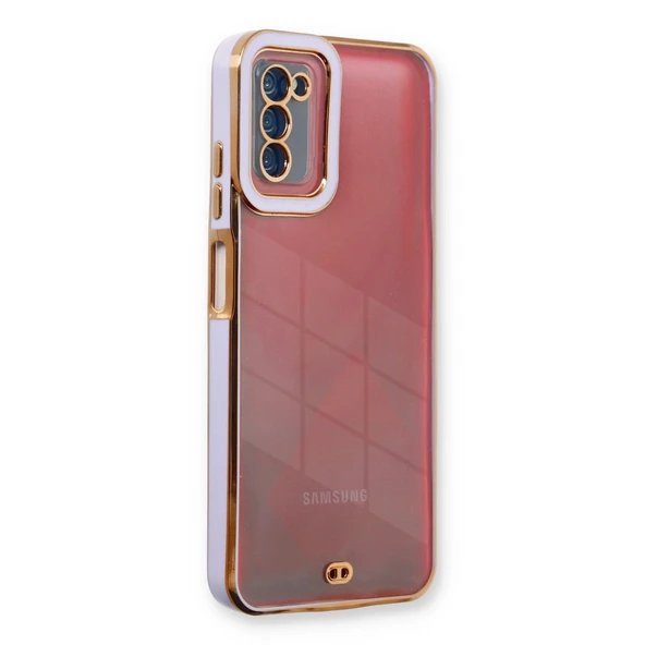 Samsung Galaxy A03s Uyumlu Kılıf Liva Lens Silikon - Lila ürün görseli 1