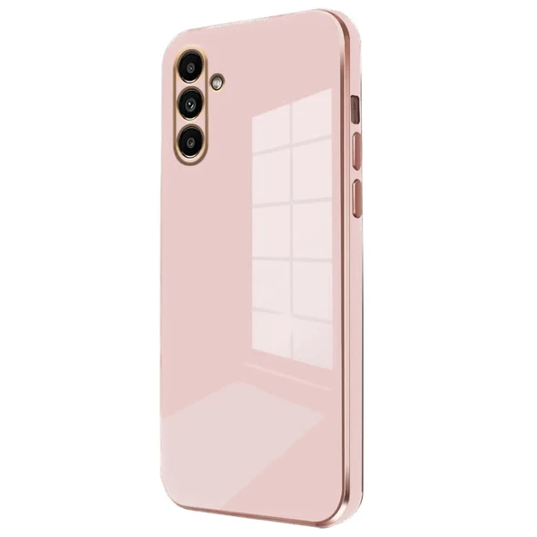 Samsung Galaxy A25 5g Uyumlu Kılıf Volet Silikon - Pembe ürün görseli 1