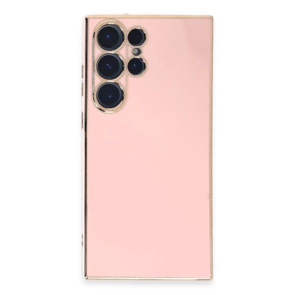 Samsung Galaxy S23 Ultra Uyumlu Kılıf Volet Silikon - Pembe ürün görseli 1