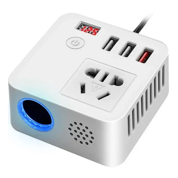 SUNUP ÇOK FONKSİYONLU USB ARAÇ İNVERTÖRÜ 12V/24V 220V GÜÇ DÖNÜŞTÜRÜCÜ ürün görseli 1