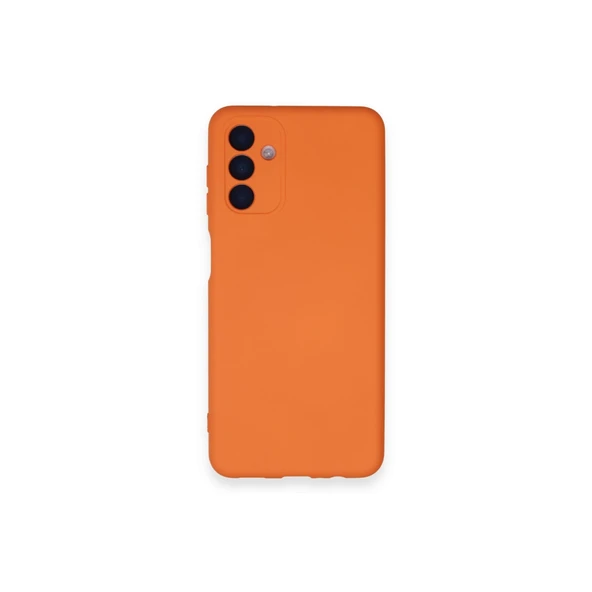 Samsung Galaxy A14 4g Uyumlu Kılıf Nano İçi Kadife Silikon - Turuncu ürün görseli 1