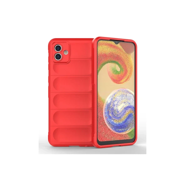 Samsung Galaxy A04e Uyumlu Kılıf Optimum Silikon - Kırmızı ürün görseli 1