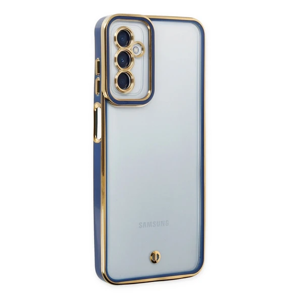 Samsung Galaxy M23 Uyumlu Kılıf Liva Lens Silikon - Mavi ürün görseli 1