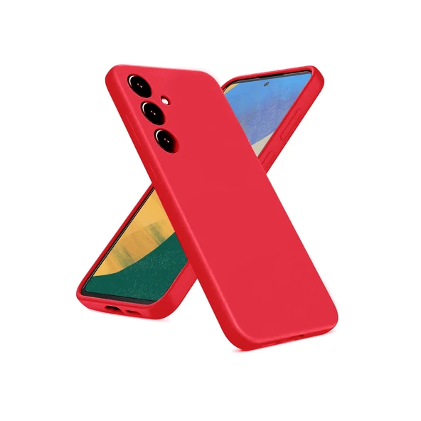 Samsung Galaxy A36 Uyumlu Kılıf Nano İçi Kadife Silikon - Kırmızı ürün görseli 1