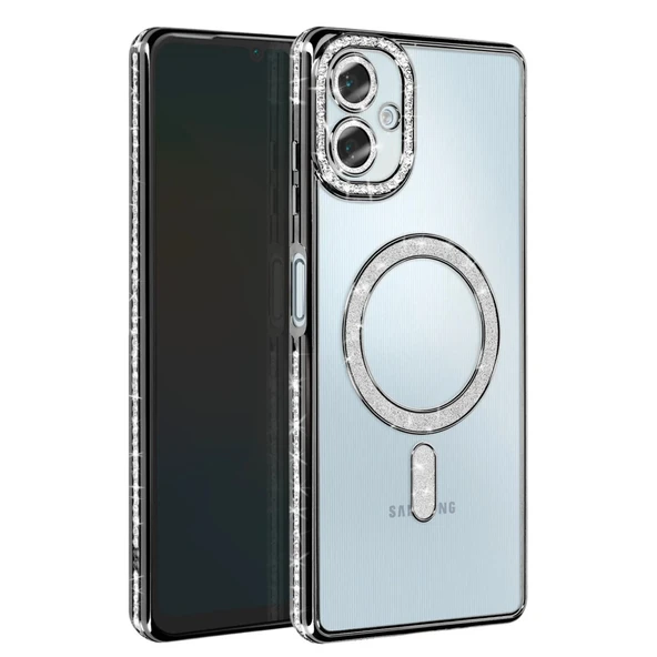 Samsung Galaxy A06 Uyumlu Joke Simli Magneticsafe Kılıf - Siyah ürün görseli 1