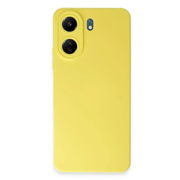 Xiaomi Redmi 13c Uyumlu Kılıf Nano İçi Kadife Silikon - Sarı ürün görseli 1