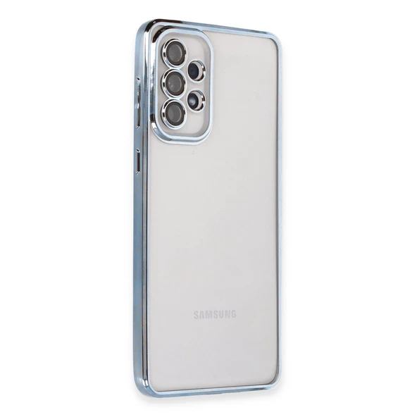 Samsung Galaxy A73 5g Uyumlu Kılıf Kamera Korumalı Lensli Silikon - Açık Mavi ürün görseli 1